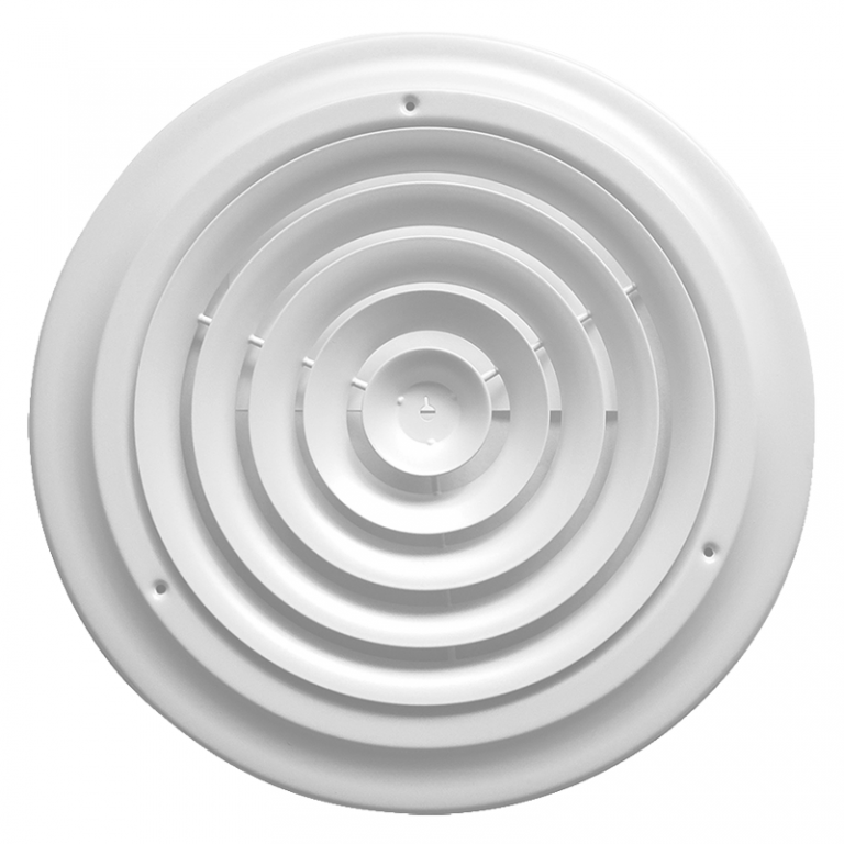 8in Round Ceiling Diffuser White Steel – Breeze33